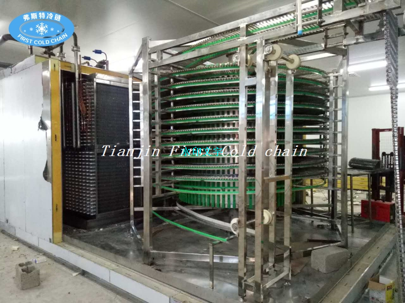 مُجمد حلزوني FSL500 أوتوماتيكي أفضل مع نظام تبريد الفريون للمقالب المجمدة Export USA