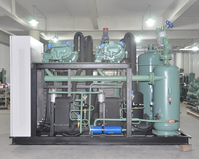Bekend merk bitzer -schroefcompressor koelsysteemontwerpplan voor spiraalvormige vriezer 