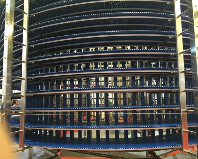 帶製冷系統的熟食預冷螺旋冷卻機 