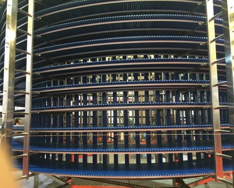 帶製冷系統的熟食預冷螺旋冷卻機 