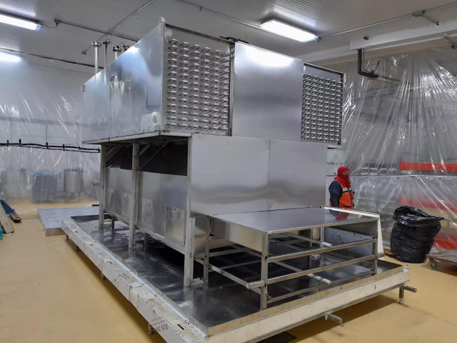 China High Quality 750kg/h Impingment Freezer for Box Shrimp Processing