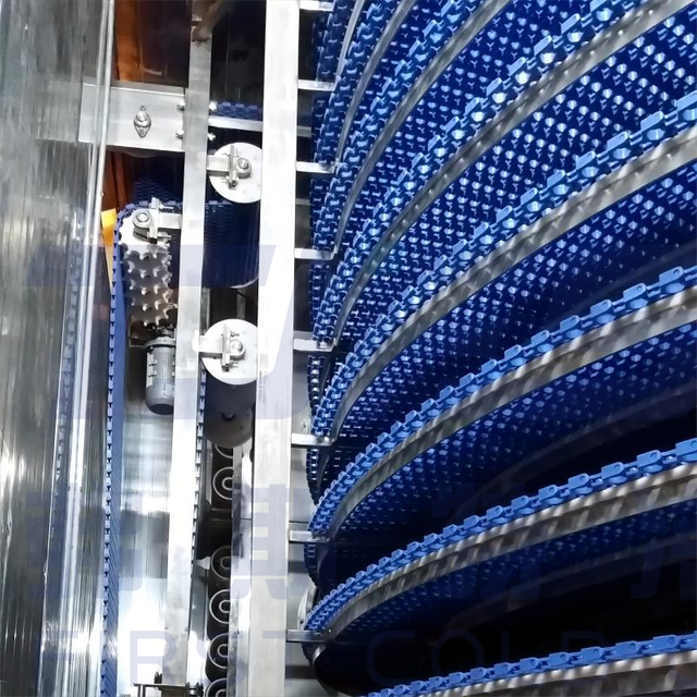 Κίνα Spiral καταψύκτη 1500kg/h με ιμάντα από ανοξείδωτο χάλυβα για κατεψυγμένο κοτόπουλο 